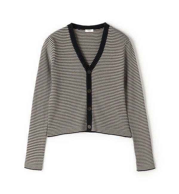 MACPHEE「コットンリブ Vネックカーディガン」|カーディガン|68 ネイビー系