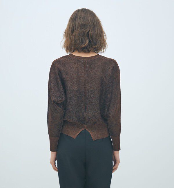 MACPHEE「シアーラメ クルーネックプルオーバー」|ニット・セーター|