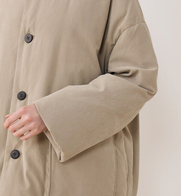 GALERIE VIE「ピーチクロスダウン スタンドカラーオーバーコート」|ダウン|