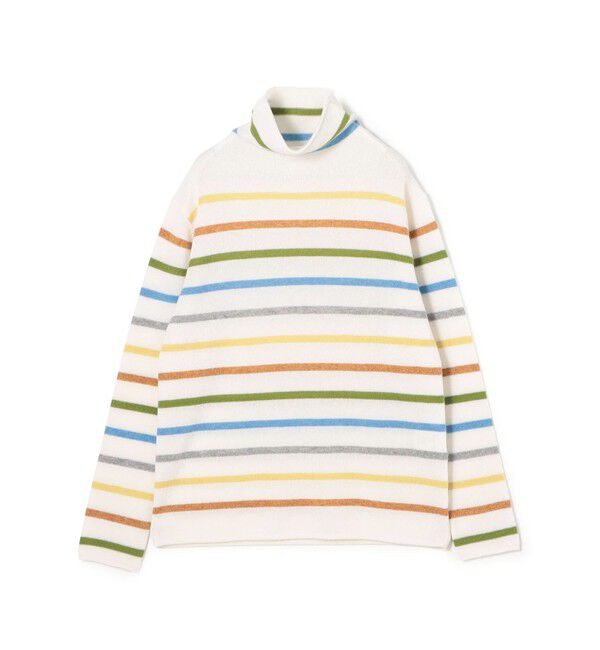 GALERIE VIE「スコットランドカシミヤマルチボーダー タートルネックプルオーバー」|ニット・セーター|16 マルチカラー