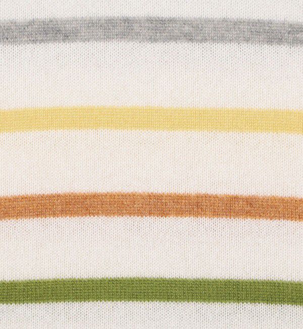 GALERIE VIE「スコットランドカシミヤマルチボーダー タートルネックプルオーバー」|ニット・セーター|