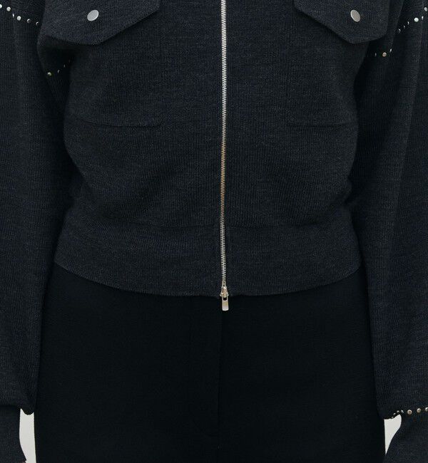 DES PRES「ハーフカーディガン ジップアップブルゾン」|カーディガン|