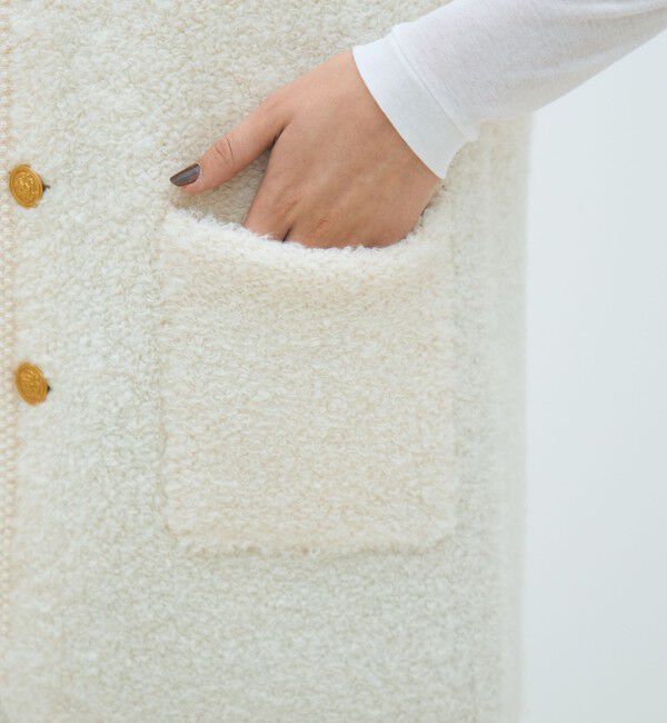 MACPHEE「ムートン ロングジレ」|ベスト・ジレ|