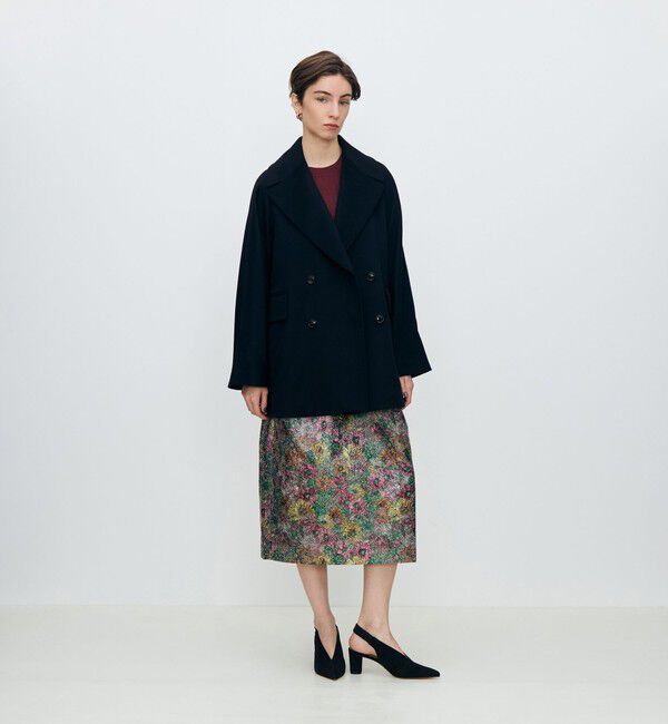 TOMORROWLAND collection「ウェービーカシミヤ ラグランショートコート」|ピーコート|