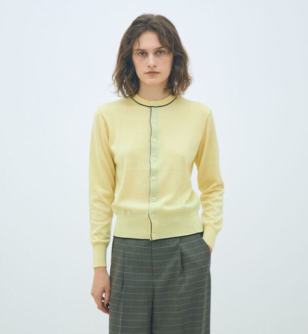 MACPHEE「プレーンウール クルーネックカーディガン」|カーディガン|