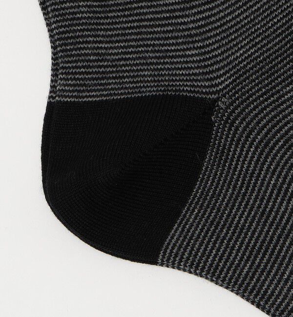 TOMORROWLAND GOODS「BRESCIANI ウールナイロン ボーダーソックス」|ソックス|