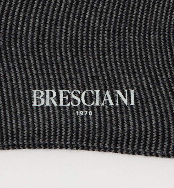 TOMORROWLAND GOODS「BRESCIANI ウールナイロン ボーダーソックス」|ソックス|