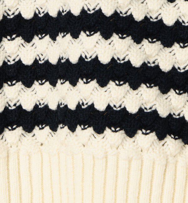 MACPHEE「ハイブリットケーブル セーラーカラープルオーバー」|ニット・セーター|