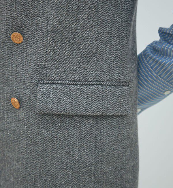 MACPHEE「ネップヘリンボーン ダブルブレストジレ」|ベスト・ジレ|