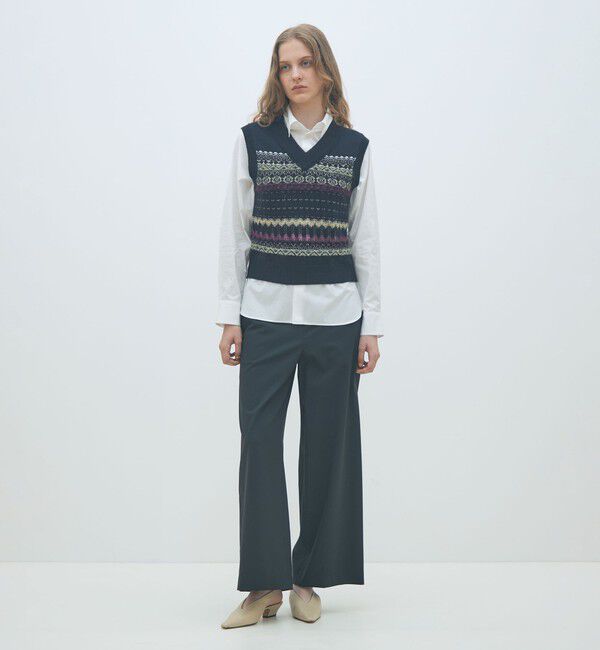 MACPHEE「フェアアイル Vネックベスト」|ベスト・ジレ|