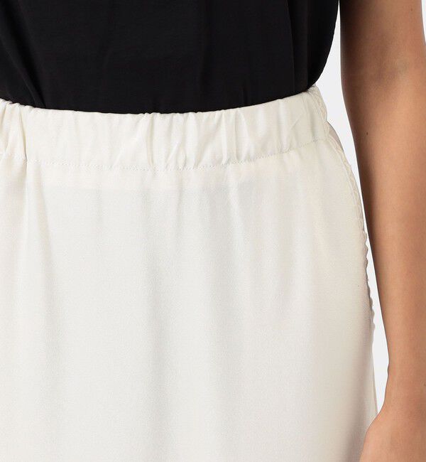 DES PRES「サテンジョーゼット セミマーメイドスカート」|フレア|