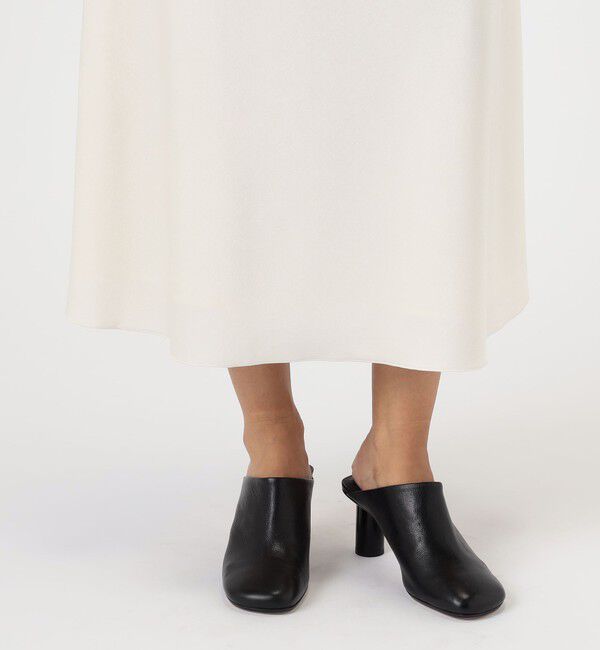 DES PRES「サテンジョーゼット セミマーメイドスカート」|フレア|