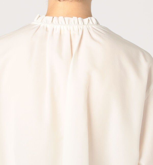 Ballsey「ハイカウントポプリン フリルカラーブラウス」|シャツ・ブラウス|