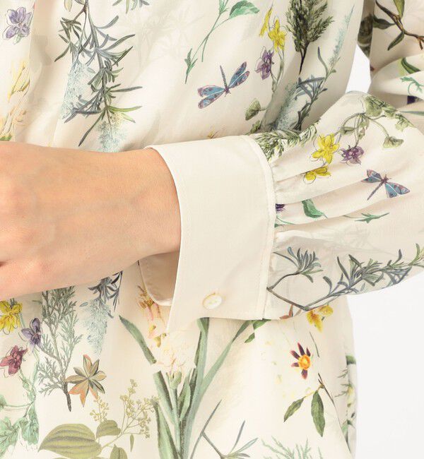 TOMORROWLAND collection「インセクトパフュームプリント ネックギャザーブラウス」|シャツ・ブラウス|