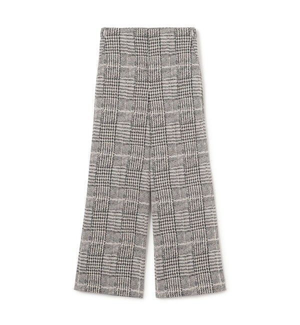 CABaN「グレンチェックジャカード フレアパンツ」|チノ|