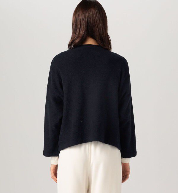 GALERIE VIE「ファインブークレー オーバージャケット」|ノーカラージャケット|