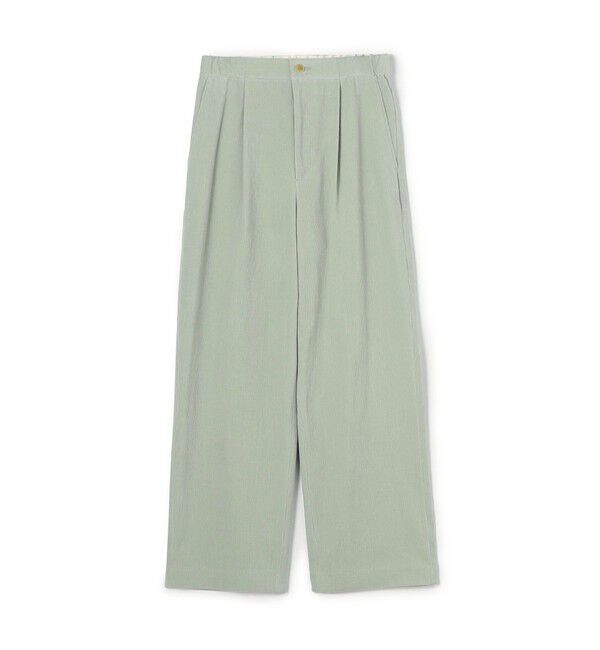 MACPHEE「コットンコーデュロイ タックストレートパンツ」|その他|51 ライトグリーン