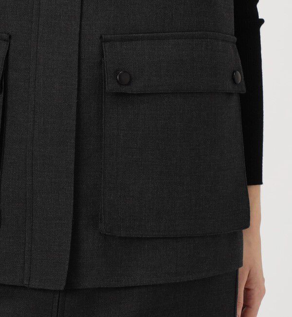 DES PRES「ダブルフェイスツイル ジレブルゾン」|ダウンベスト・ベスト|