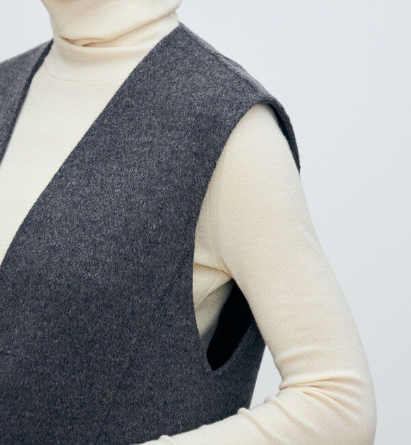 TOMORROWLAND collection「スーパーダブルフェイス Vカラージレ」|ベスト・ジレ|