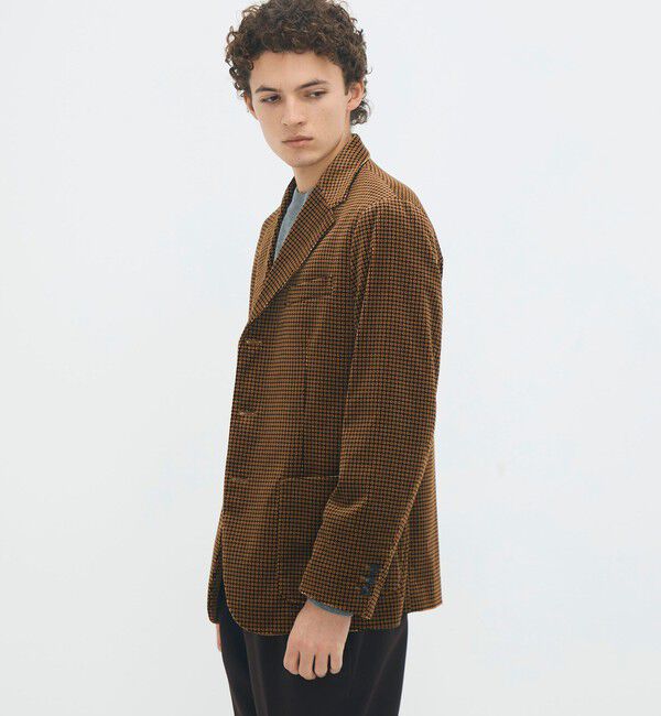 CABaN「コットンベルベット Pixelプリント3Bジャケット」|テーラードジャケット|