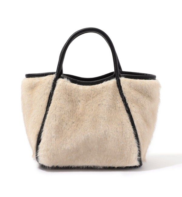 TOMORROWLAND GOODS「TOMORROWLAND フェイクファー トートバッグ」|トートバッグ|41 ライトベージュ