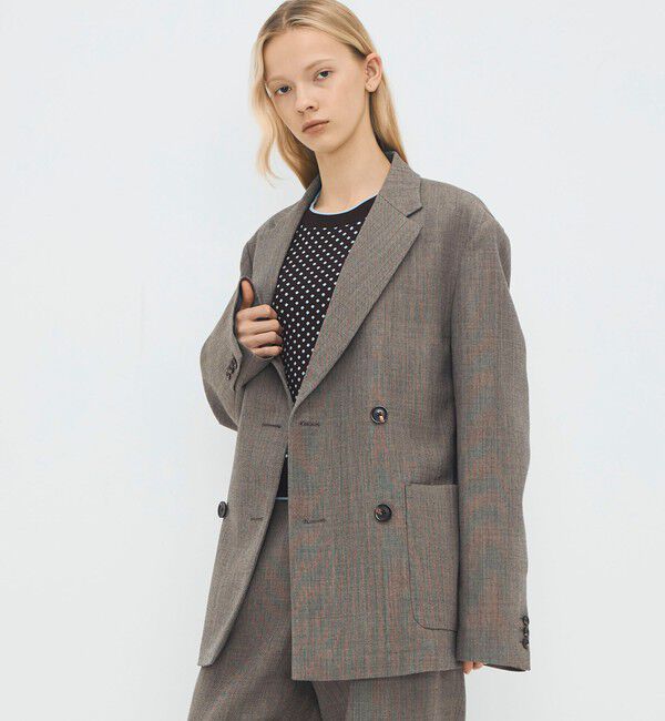 CABaN「ウールダブルクロス 4ボタンジャケット」|テーラードジャケット|