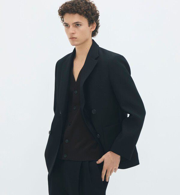 CABaN「ウールダブルクロス 4ボタンジャケット」|テーラードジャケット|