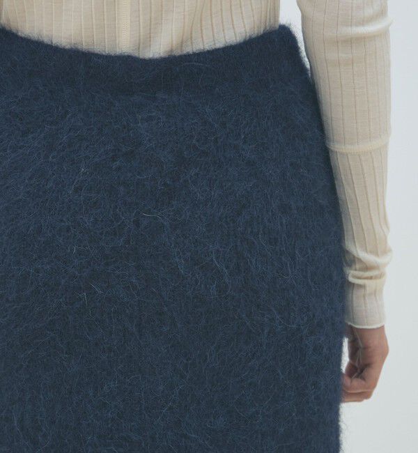 MACPHEE「シャギーアルパカ ストレートスカート」|タイト|
