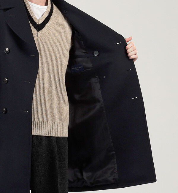 TOMORROWLAND MENS「ウールカシミヤ ダブルブレステッド 6B Pコート」|ピーコート|