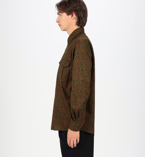 TOMORROWLAND MENS「コットンツイル ペイズリープリント ダブルポケットレギュラーカラーシャツ」|シャツ・ブラウス|