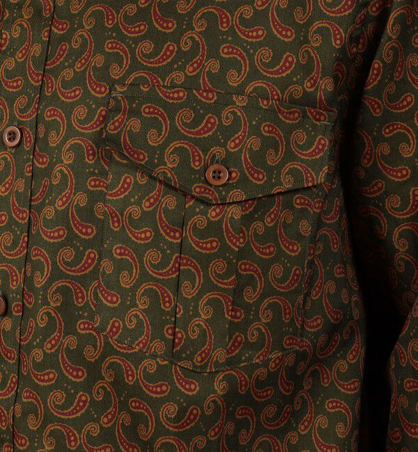 TOMORROWLAND MENS「コットンツイル ペイズリープリント ダブルポケットレギュラーカラーシャツ」|シャツ・ブラウス|