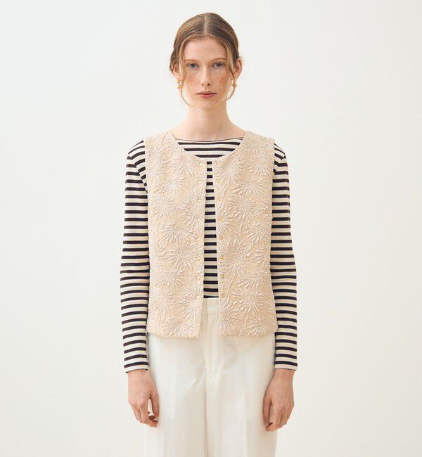 TOMORROWLAND collection「【WEB先行予約】ソリアビーストレッチ フロンタブルジレ」|ベスト・ジレ|