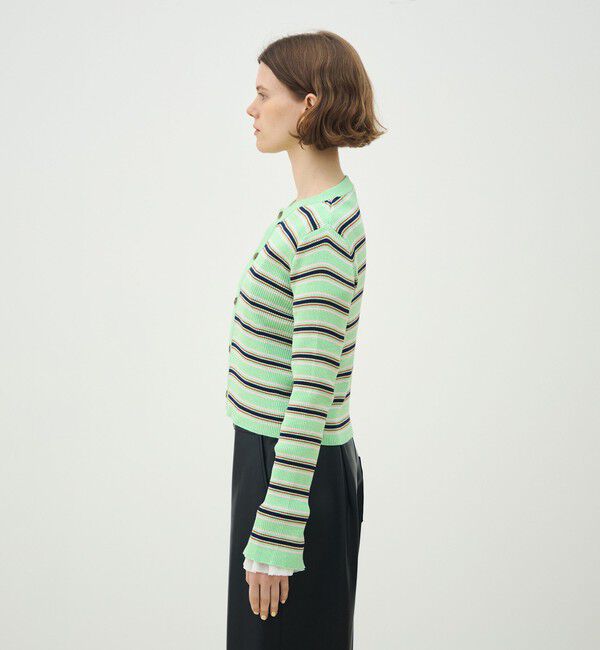 MACPHEE「コットンリブ クルーネックカーディガン」|カーディガン|