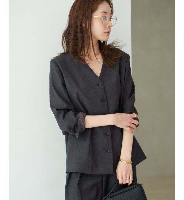 Plage「WO SE SH ジャケット」|ノーカラージャケット|