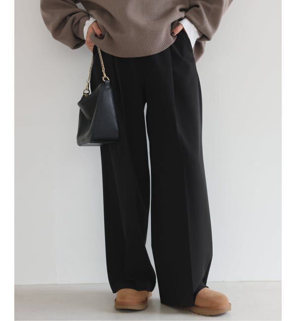 SLOBE IENA「《WEBのみ4サイズ展開》TRワイドトラウザー」|スラックス|