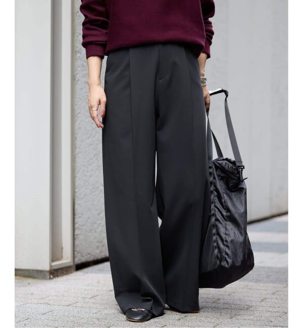 SLOBE IENA「《WEBのみ4サイズ展開》TRワイドトラウザー」|スラックス|