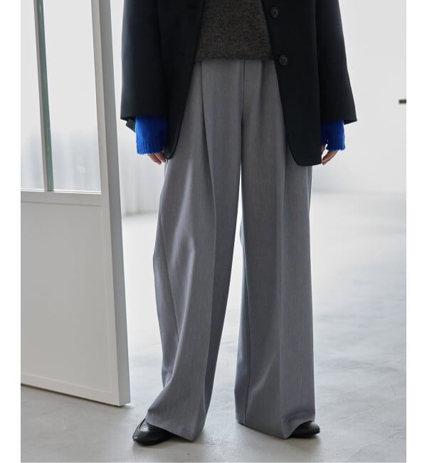 SLOBE IENA「《WEBのみ4サイズ展開》TRワイドトラウザー」|スラックス|