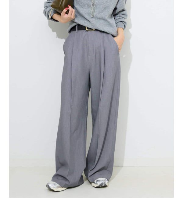 SLOBE IENA「《WEBのみ4サイズ展開》TRワイドトラウザー」|スラックス|