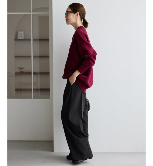 SLOBE IENA「《WEBのみ4サイズ展開》TRワイドトラウザー」|スラックス|