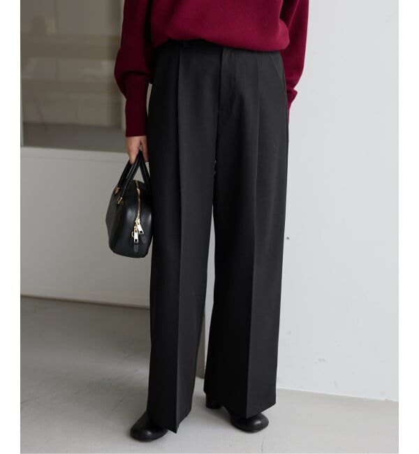 SLOBE IENA「《WEBのみ4サイズ展開》TRワイドトラウザー」|スラックス|