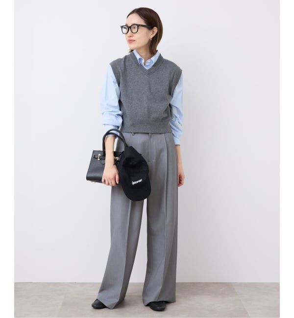 SLOBE IENA「《WEBのみ4サイズ展開/追加》TRワイドトラウザー」|スラックス|