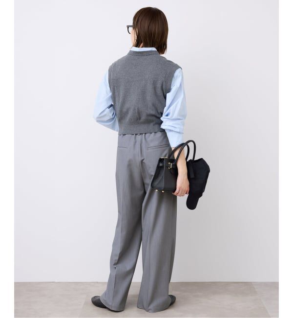 SLOBE IENA「《WEBのみ4サイズ展開/追加》TRワイドトラウザー」|スラックス|