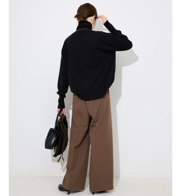 SLOBE IENA「《WEBのみ4サイズ展開/追加》TRワイドトラウザー」|スラックス|