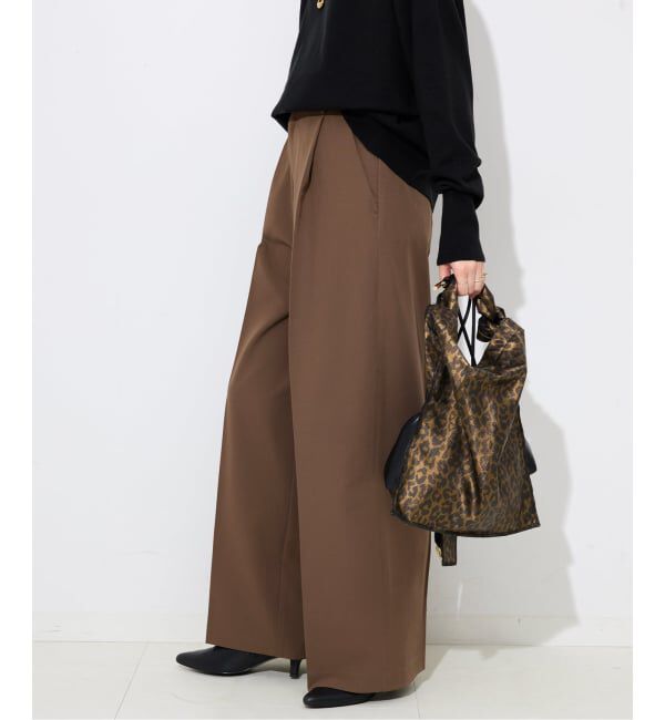 SLOBE IENA「《WEBのみ4サイズ展開/追加》TRワイドトラウザー」|スラックス|