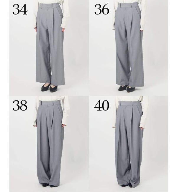 SLOBE IENA「《WEBのみ4サイズ展開/追加》TRワイドトラウザー」|スラックス|