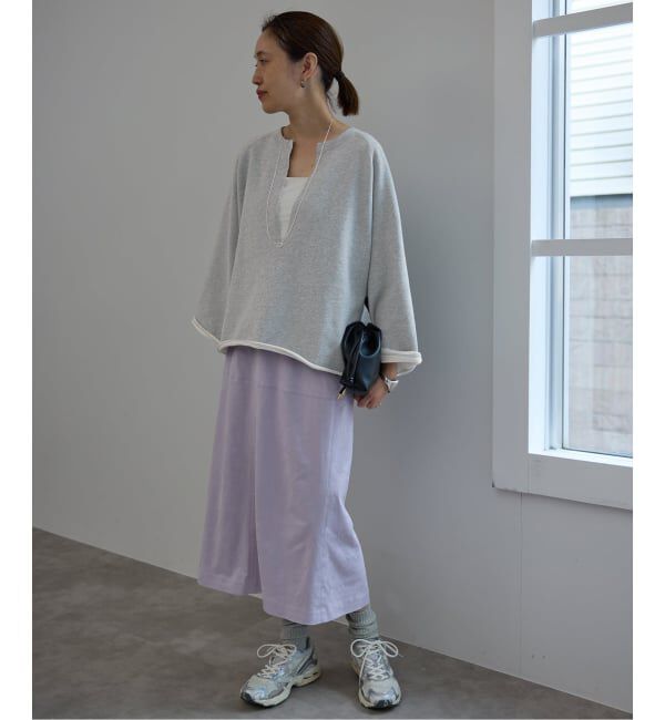 SLOBE IENA「《追加予約》裏毛スキッパープルオーバー」|スウェット・ジャージ|