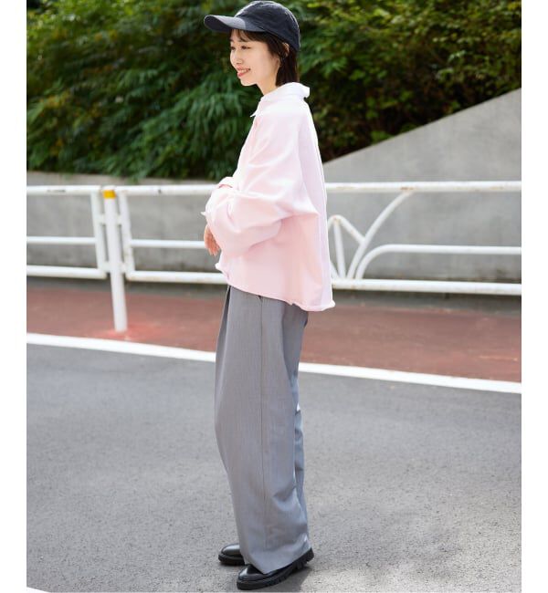 SLOBE IENA「《追加予約》裏毛スキッパープルオーバー」|スウェット・ジャージ|