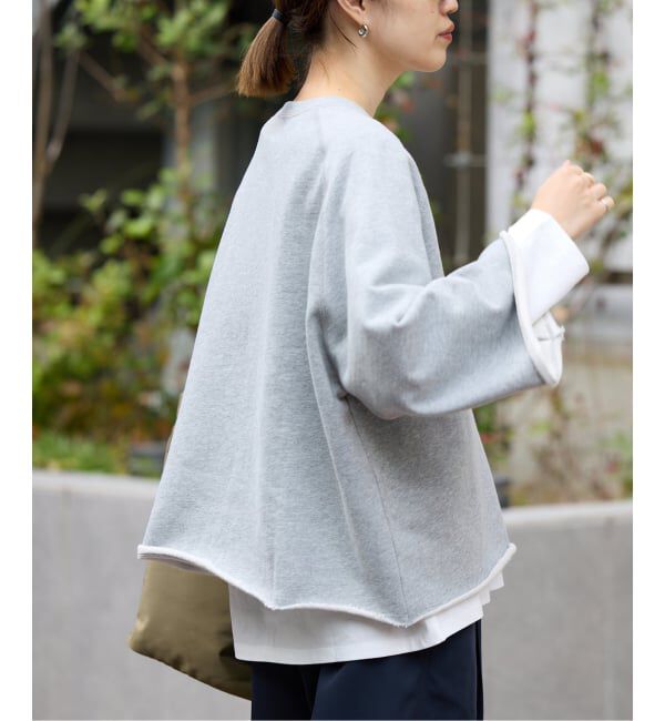 SLOBE IENA「《追加予約》裏毛スキッパープルオーバー」|スウェット・ジャージ|