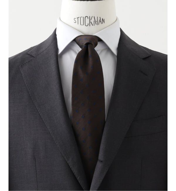 EDIFICE「FRANCO BASSI (フランコ バッシ)  Small Dots タイ」|ネクタイ・蝶ネクタイ|ブラウン