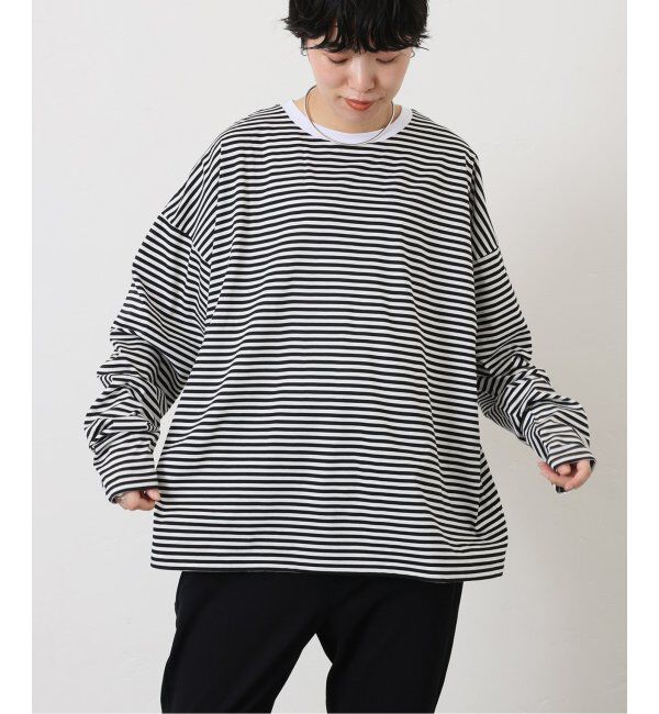 journal standard luxe「コンパクトジャージー クルーネックBigプルオーバー」|Tシャツ・カットソー|ブラック